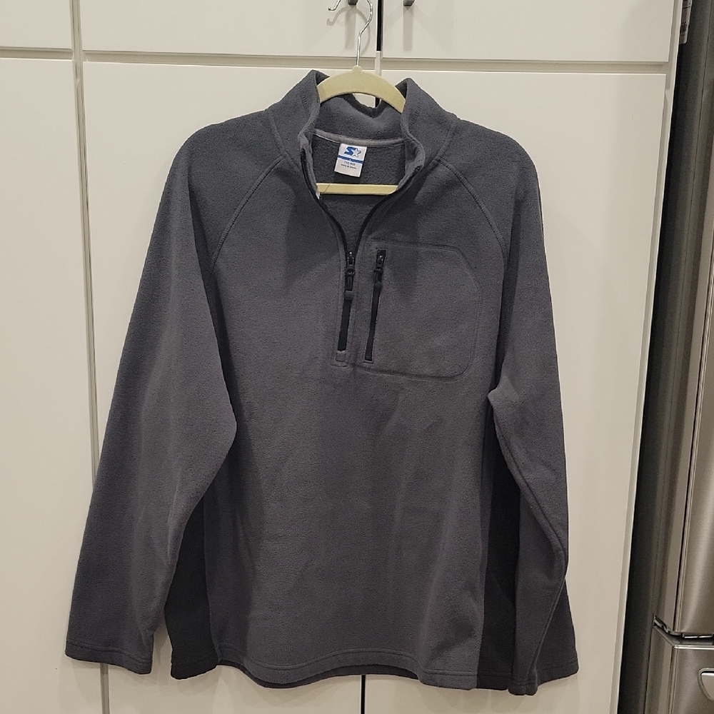 Vintage STARTER Gray Performance Fleece Jacket Size Large. NWOT